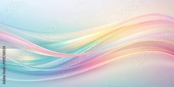 Fototapeta Abstract minimalist background with soft pastel colors and flowing lines, minimalist, abstract, vertical, background