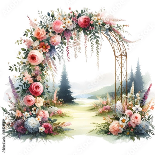 Obraz Wedding elements illustration