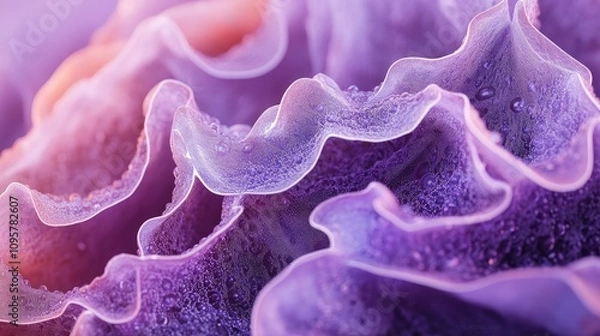 Fototapeta A mesmerizing close-up of a purple rose, capturing the intricate texture and vibrant color of its petals