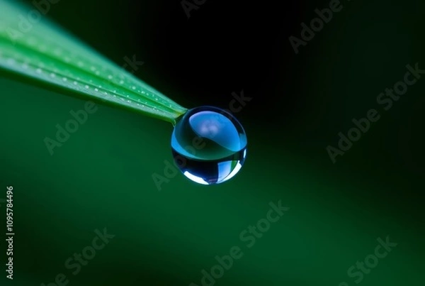 Fototapeta Blue Droplet A droplet with a blue color