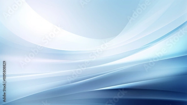 Fototapeta Blue Sunburst Background, frame of abstract vector blue wave melody lines on white.