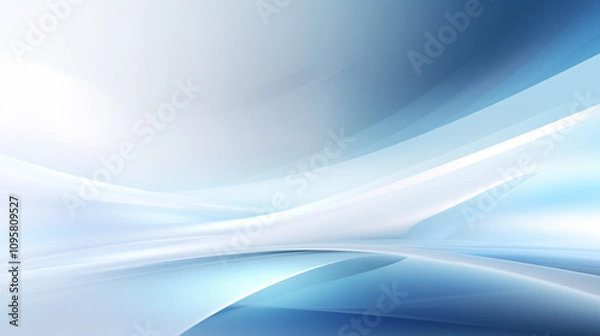 Obraz Abstract soft blue wave background. 3d blue background with blue lines curved wavy sparkle with copy space for text. Three-dimensional wave and blue background.