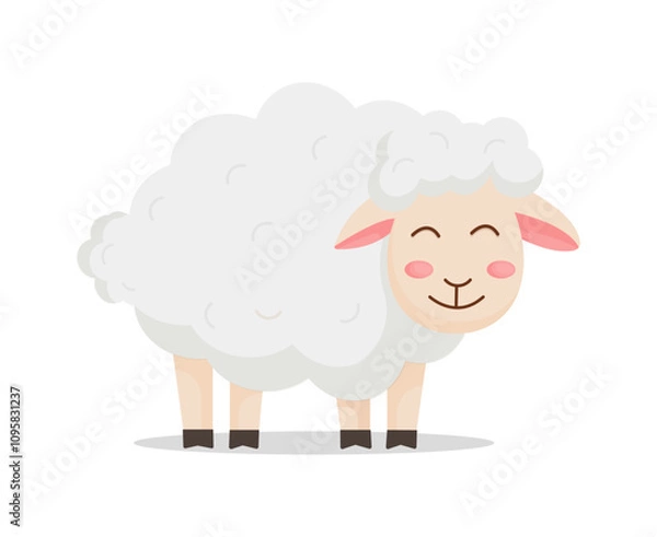 Fototapeta Cute Sheep. Vector Illustration