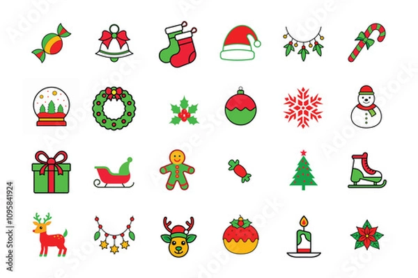 Obraz Christmas design element vector illustration