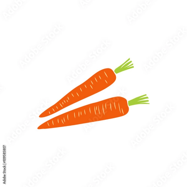 Fototapeta Carrot icon, simple style