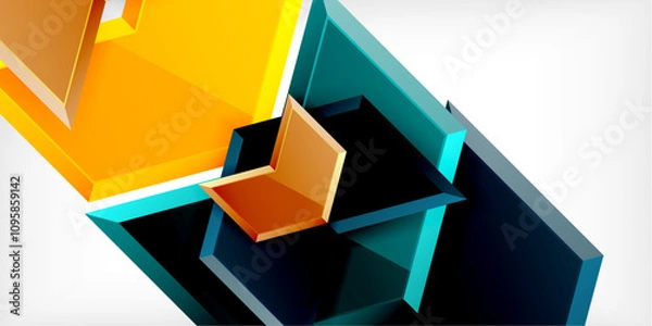 Fototapeta Technology dynamic arrow geometric background. Vector Illustration For Wallpaper, Banner, Background, Card, Book Illustration, landing page