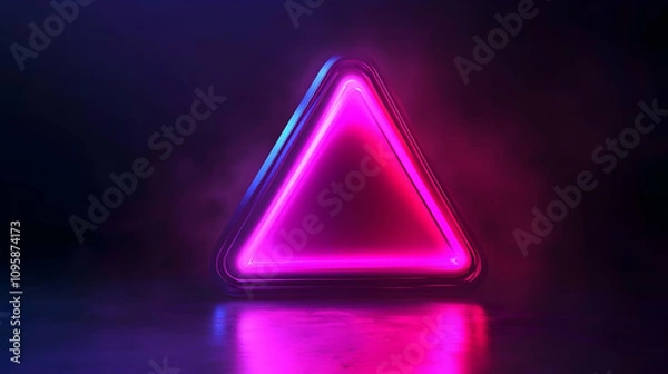 Fototapeta Neon Triangle Abstract Background