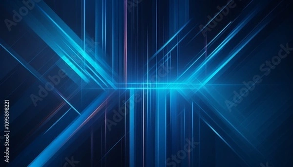 Fototapeta Blue technology background. Created with generative AI technology