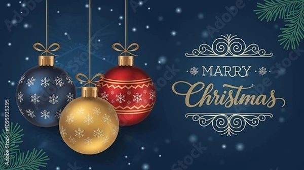 Obraz New Year's and Christmas greeting cards. Concepts for vector illustrations for social media, greeting cards, party invitation cards, websites, and backgrounds... View More
