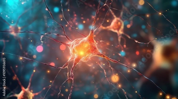 Fototapeta Abstract neural background