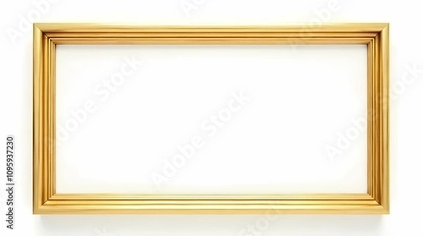 Obraz Golden frame on white background