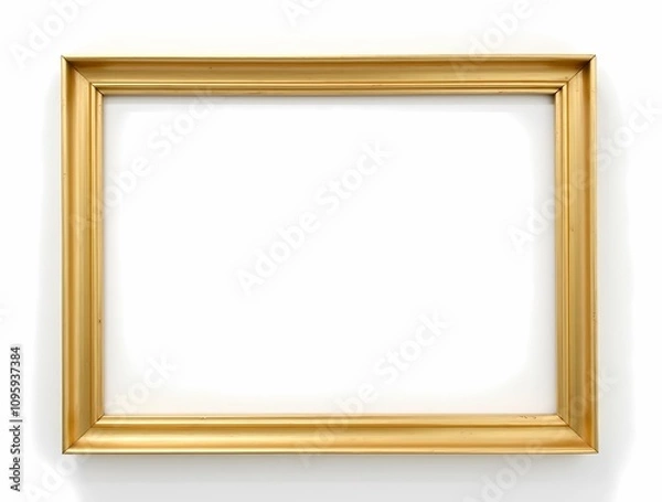 Obraz Golden frame on white background
