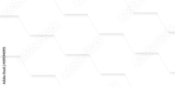 Fototapeta Texture of white triangle geometric grid cube line hexagon seamless cube pattern. abstract metallic modern science and technology desing.