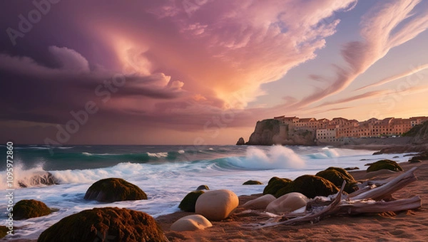 Obraz sunset on the beach