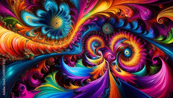 Obraz abstract fractal background