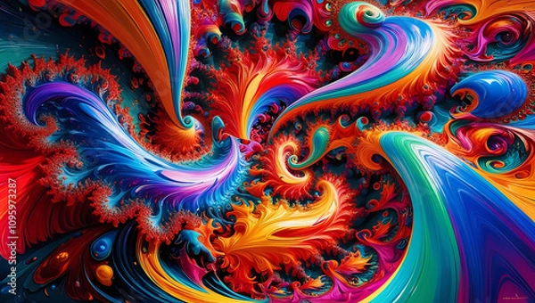 Obraz abstract fractal background