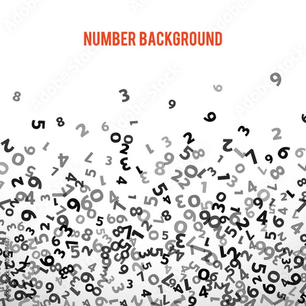 Fototapeta Abstract math number background. Vector illustration
