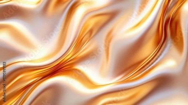 Fototapeta Elegant Gold Foil Sheet Texture with Luxurious Wavy Patterns and Shine for Creative Applications and Backgrounds
