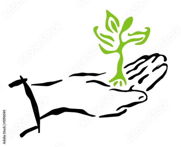 Obraz ręka i drzewo