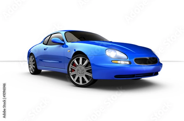 Fototapeta blue sports car