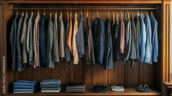 Fototapeta Versatile item found in many wardrobes, from casual to elegant.