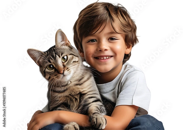 Obraz child with cat