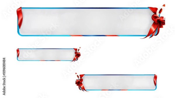 Fototapeta set of banners with ribbons