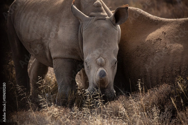 Obraz Nashörner in freier Wildbahn