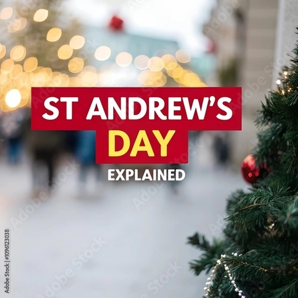 Fototapeta St. Andrew's day - National holiday in Scotland with Saint Andrew
