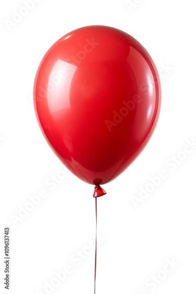 Fototapeta red balloon isolated on white