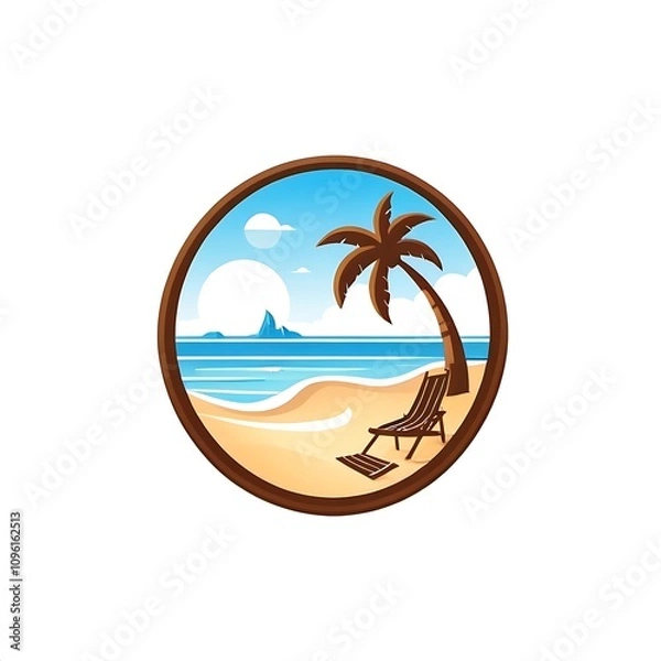 Fototapeta beach logo
isolated on white background 
