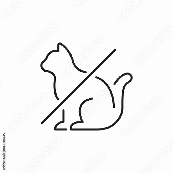 Fototapeta no pets icon sign vector