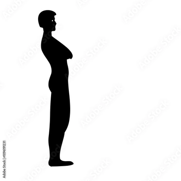 Fototapeta illustration de personne, homme et femme pratiquant activité de fitness, silhouette noire