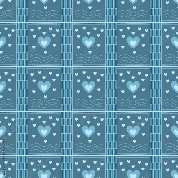 Fototapeta seamless pattern with hearts