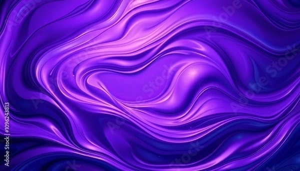 Fototapeta Swirling cosmic patterns in deep violets and blues for widescreen backgrounds