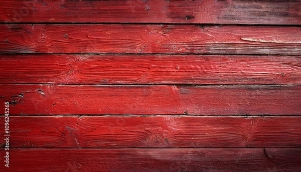 Fototapeta old red painted boards for use as a background