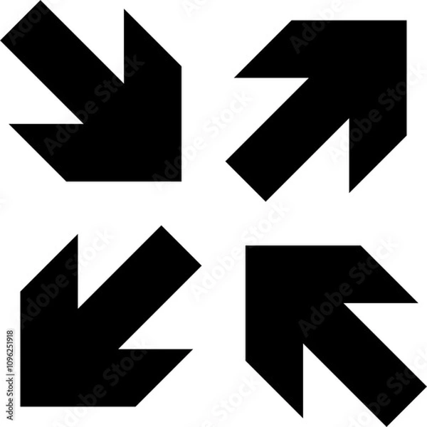 Fototapeta Futuristic arrow streetwear cyberpunk shape element technology graphic vector Element 