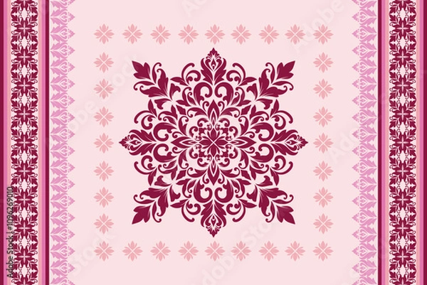 Fototapeta abstract florals, aesthetics, background leaf, botanical design, botanical illustration, botanical print, classic patterns, colorful blooms, decorative flowers, evergreen leaves, exotic leaves, fabric