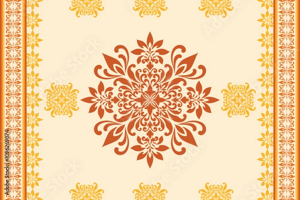 Fototapeta abstract florals, aesthetics, background leaf, botanical design, botanical illustration, botanical print, classic patterns, colorful blooms, decorative flowers
