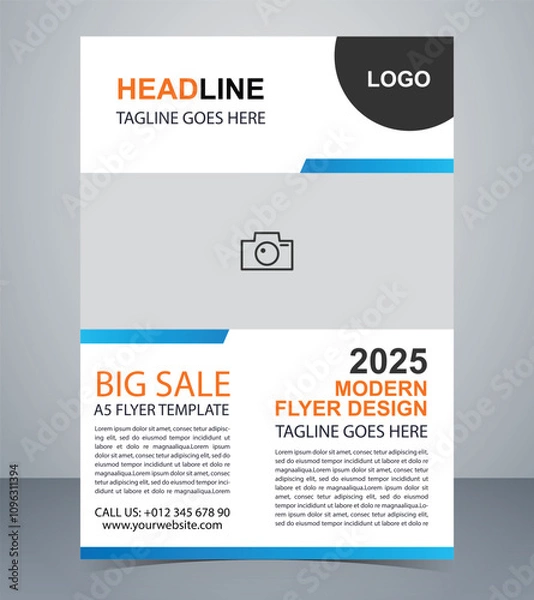 Fototapeta Brochure design, cover modern layout, annual report, poster, flyer in A4