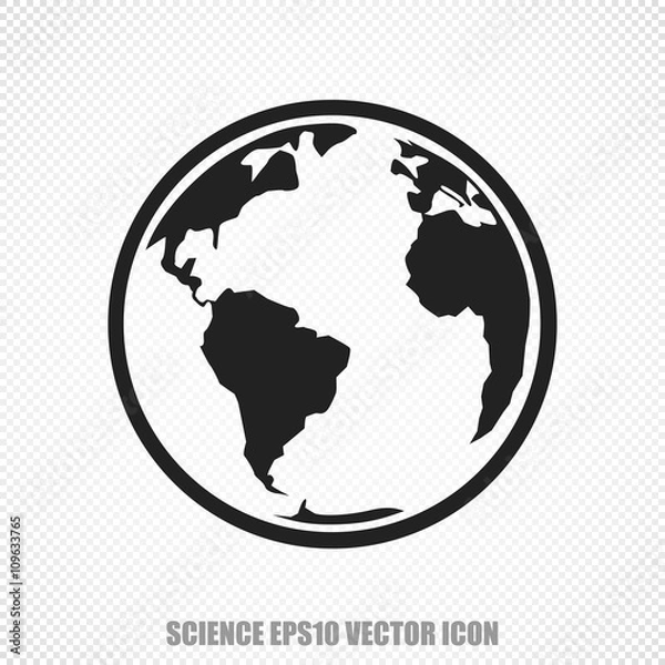 Fototapeta Science vector Globe icon. Modern flat design.