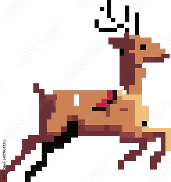 Obraz Holiday Deer Pixel
