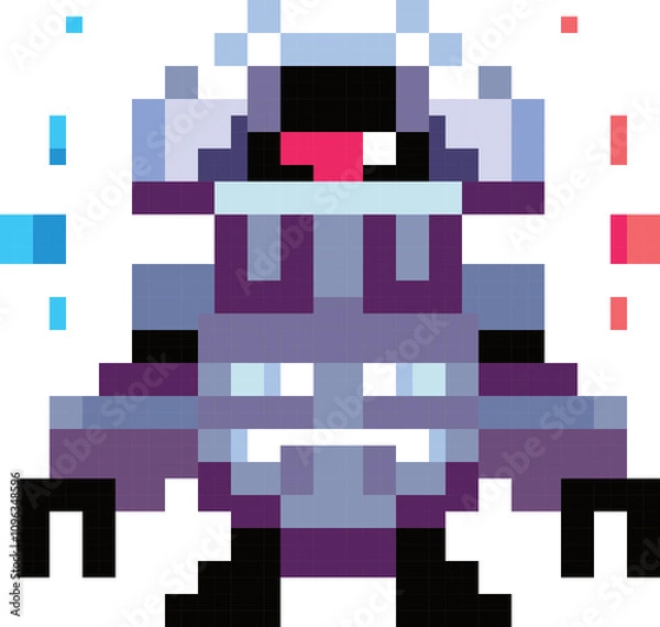 Obraz Cyberpunk Pixel Bot