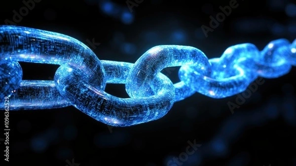 Fototapeta Secure blockchain transactions for banking contracts being executed digitally, highlighting efficiency and safety in a modern financial system.