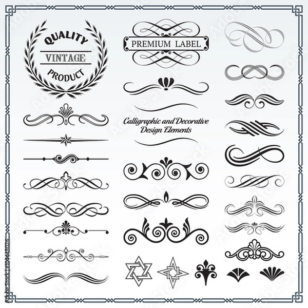 Fototapeta Kaligrafia i wzory dekoracyjne