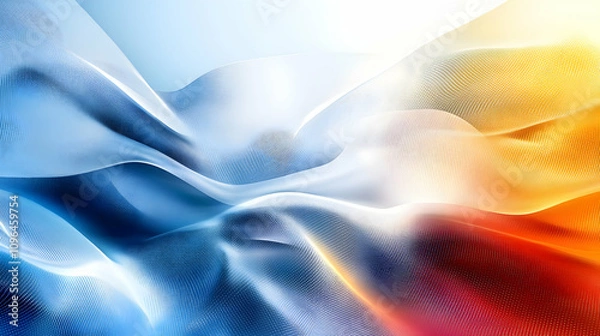 Fototapeta Abstract Colorful Wave Background Illustration