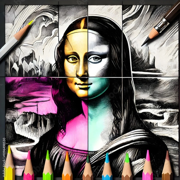Fototapeta Mona Lisa A Fusion of Mediums