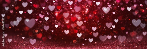 Fototapeta sparkling bokeh light and love