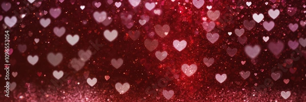 Fototapeta sparkling bokeh light and love