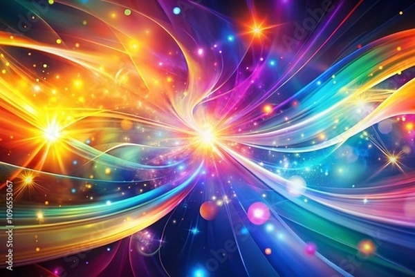 Fototapeta Captivating Abstract Glow Art with Vibrant Colors and Light Effects for Modern Decorative Use and Background Designs